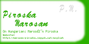 piroska marosan business card